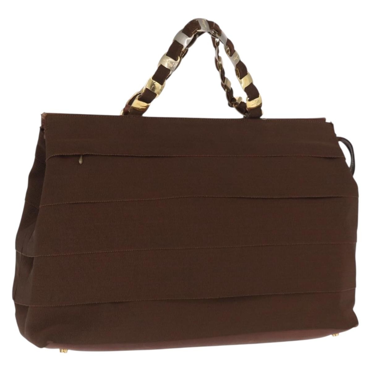 Salvatore Ferragamo Vala tote Canvas, BROWN, CANVAS, Tote bag
