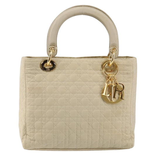 Christian Dior Lady Dior Bag Nylon, BEIGE, NYLON, Handbag