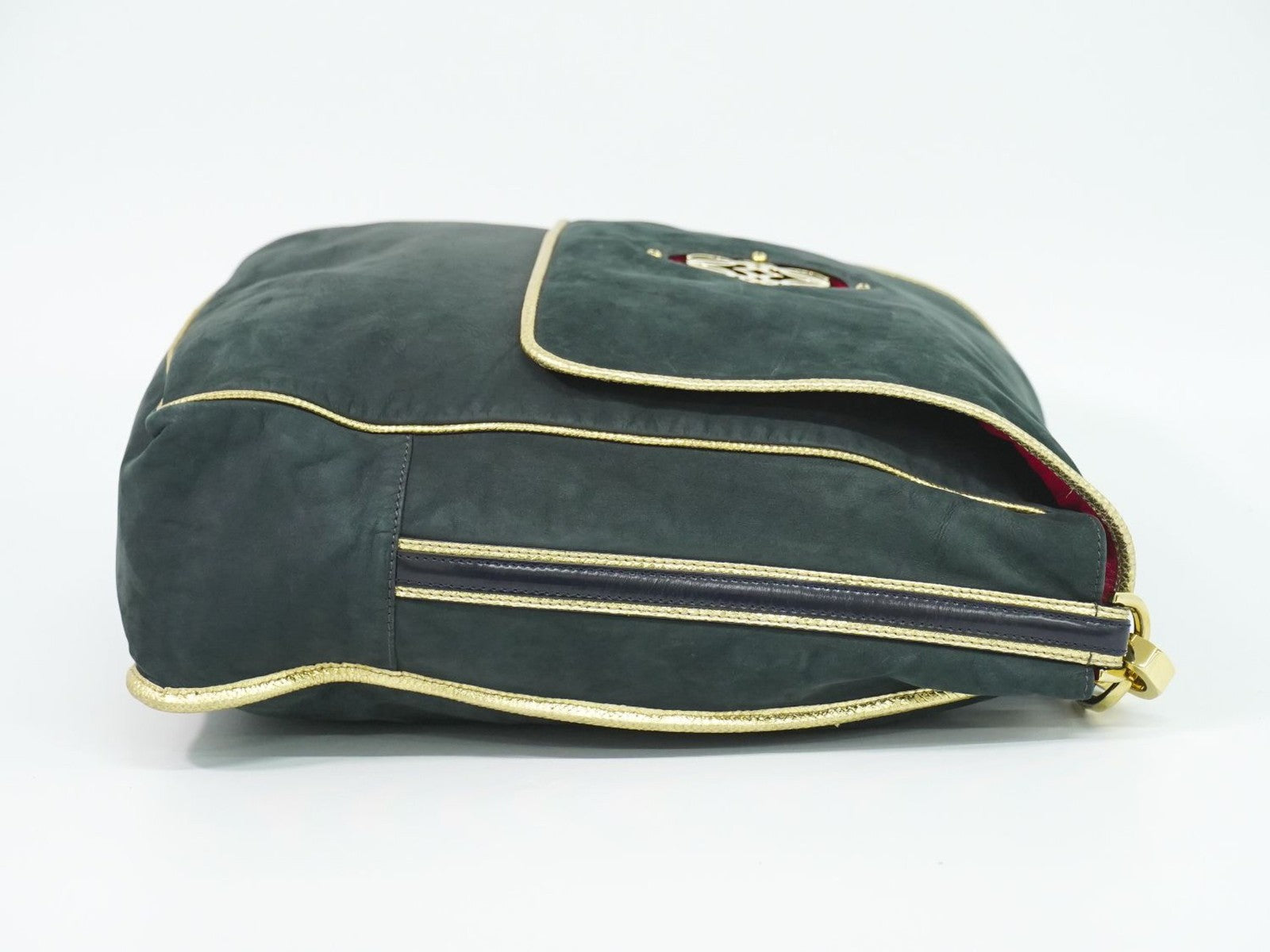 Loewe Anagram Shoulder Bag Suede, Black, Suede, Shoulder Bag