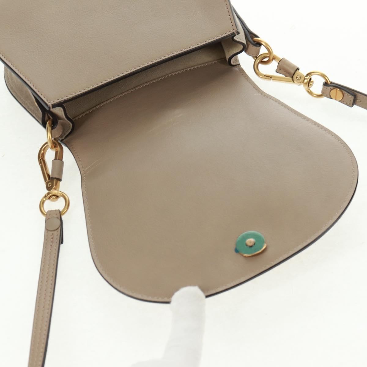 Chloe Nile Crossbody Bag Leather, BEIGE, LEATHER, Shoulder bag