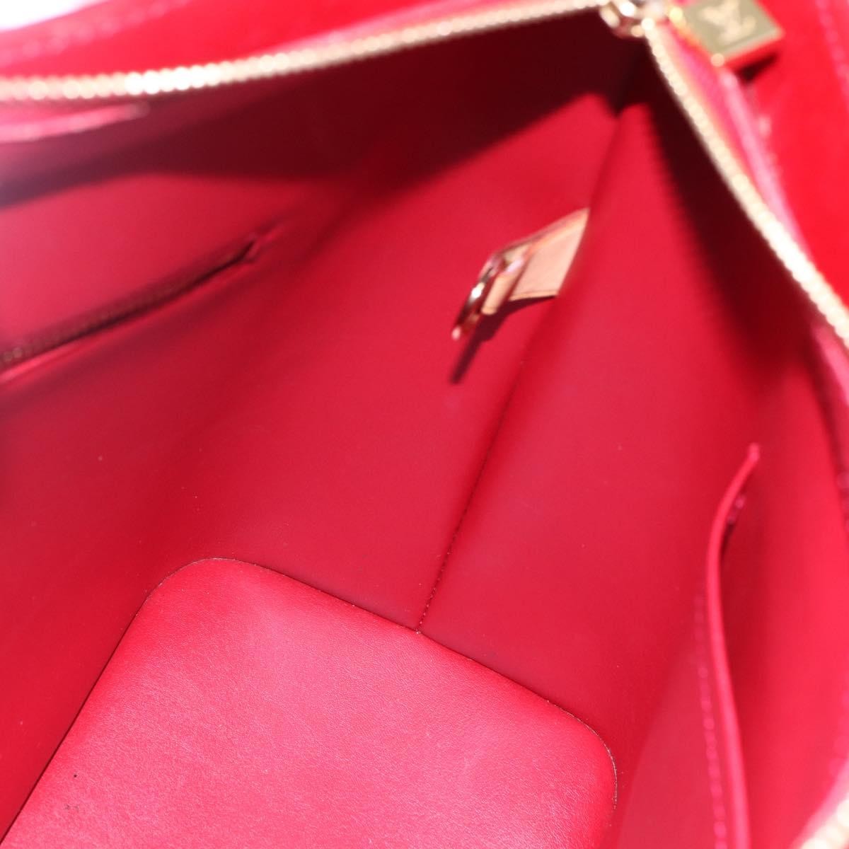 Louis Vuitton Houston Handbag Monogram Vernis, RED, PATENT_LEATHER, Handbag