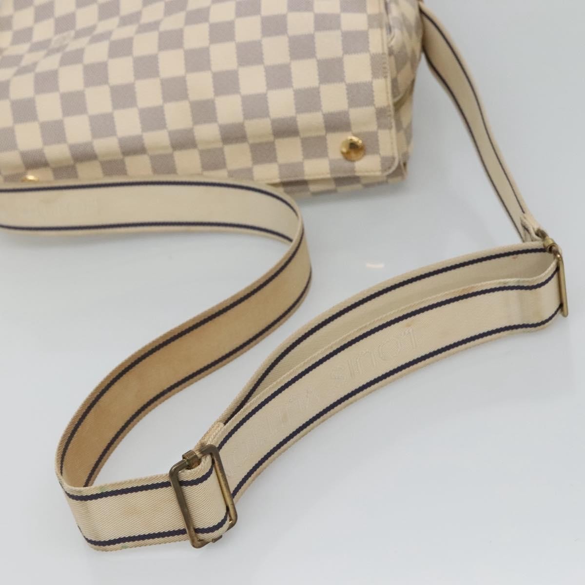 Louis Vuitton Naviglio Handbag Damier, WHITE, CANVAS, Shoulder bag
