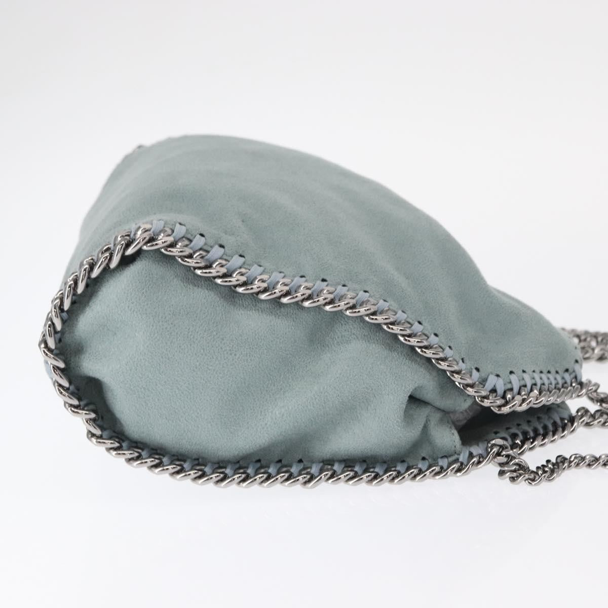 Stella McCartney Falabella Fold Over Bag Shaggy Deer, BLUE, SUEDE, Shoulder bag