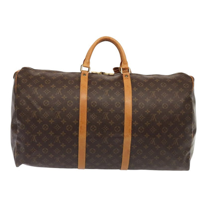 Louis Vuitton Keepall Bag Monogram Canvas, BROWN, CANVAS, Travel bag