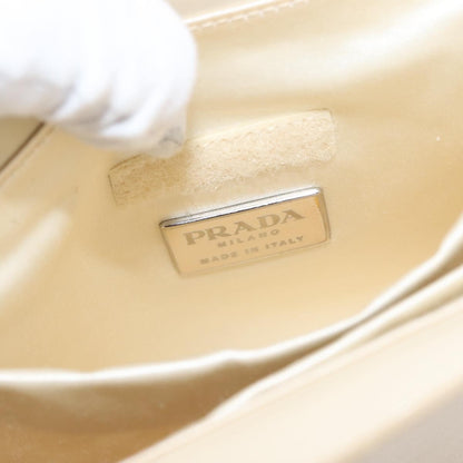 Prada Vintage Tote Leather, WHITE, LEATHER, Handbag