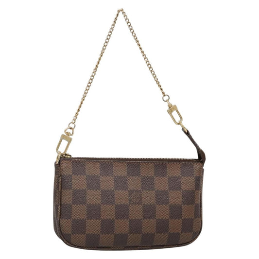 Louis Vuitton Pochette Accessoires Damier, BROWN, CANVAS, Clutche & pouche