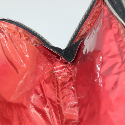 Chanel Travel Line Boston Bag Printed Nylon, BLACK, NYLON, Travel bag