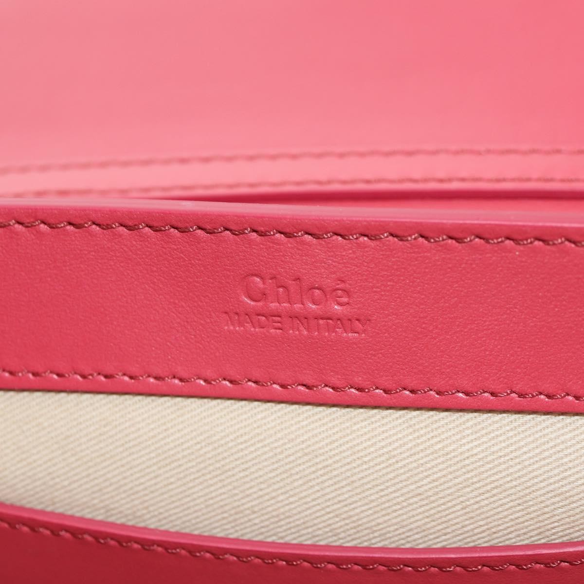 Chloe C Chain Clutch Leather, PINK, LEATHER, Clutche & pouche