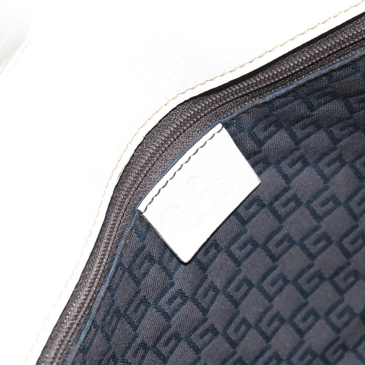 Gucci Vintage Handbag Leather, WHITE, LEATHER, Handbag