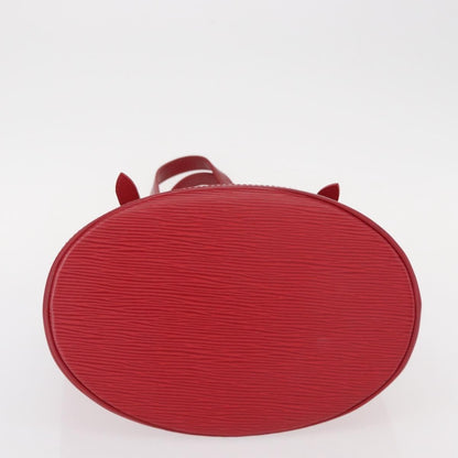 Louis Vuitton Bucket Bag Epi Leather, RED, LEATHER, Shoulder bag
