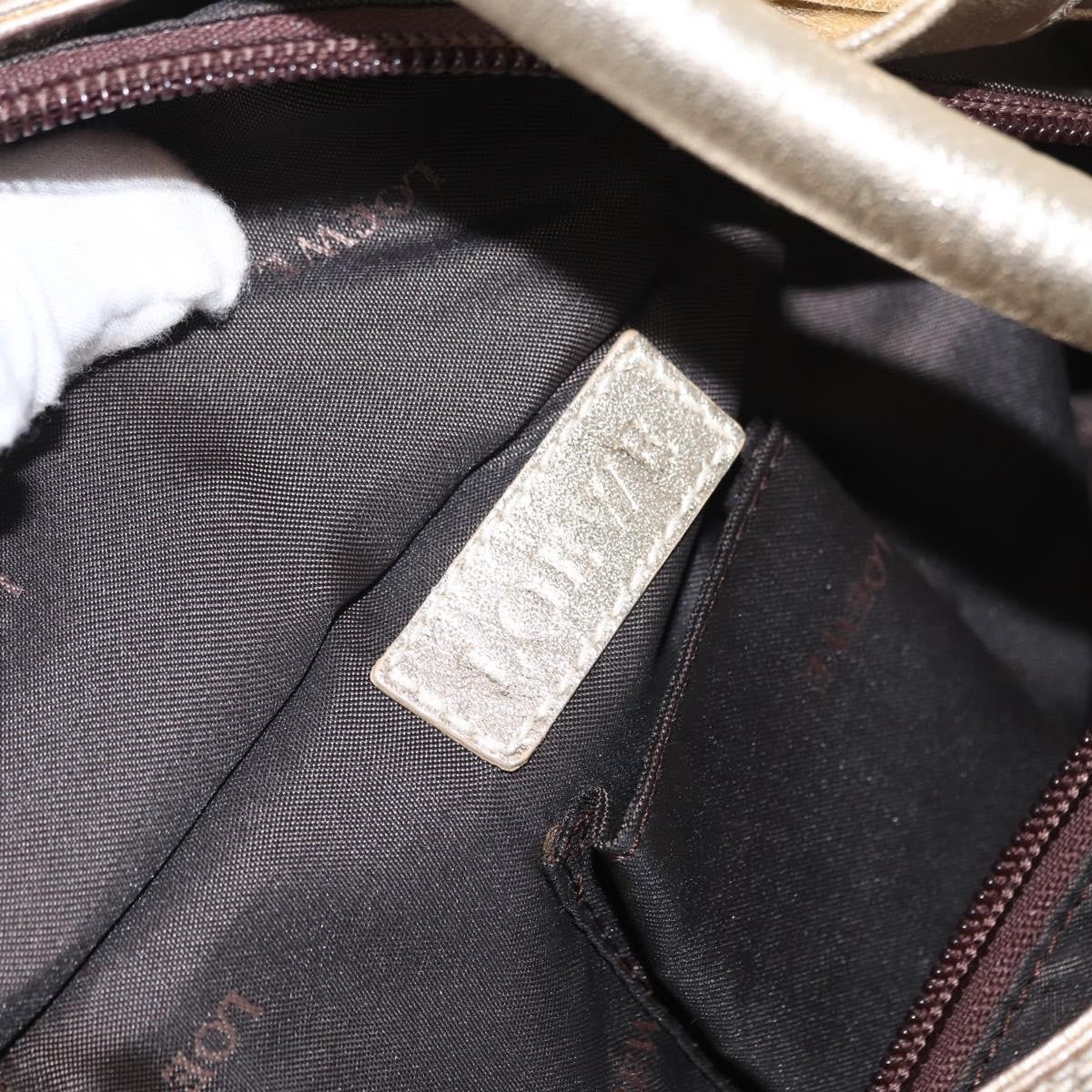 Loewe Aire Shoulder Bag Leather, GOLD, LEATHER, Shoulder bag