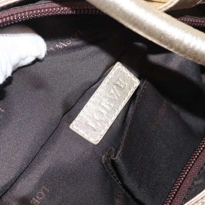 Loewe Aire Shoulder Bag Leather, GOLD, LEATHER, Shoulder bag