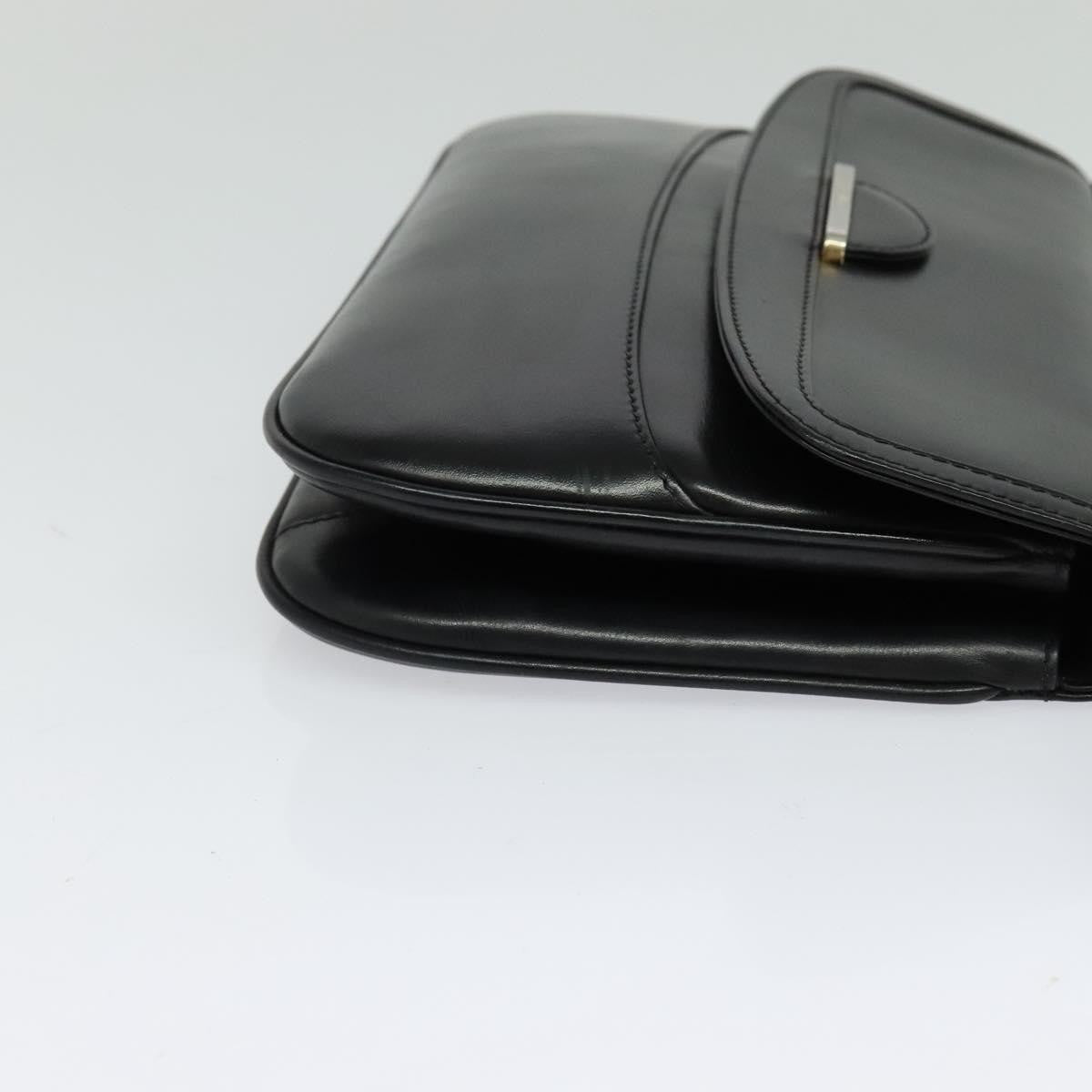 Bally Vintage Shoulder Bag Leather, Black, Leather, Shoulder Bag