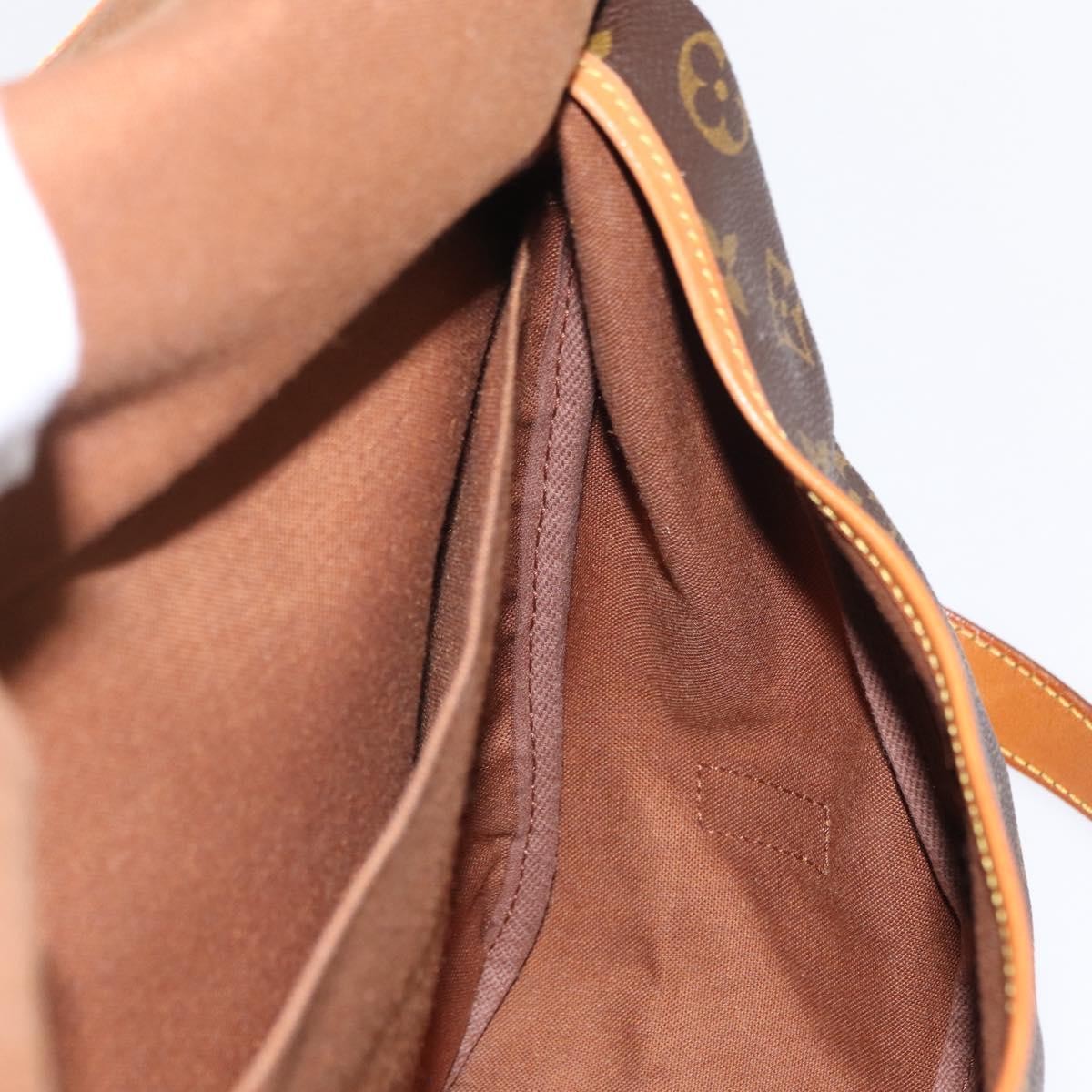Louis Vuitton Saumur Handbag Monogram Canvas, BROWN, CANVAS, Shoulder bag
