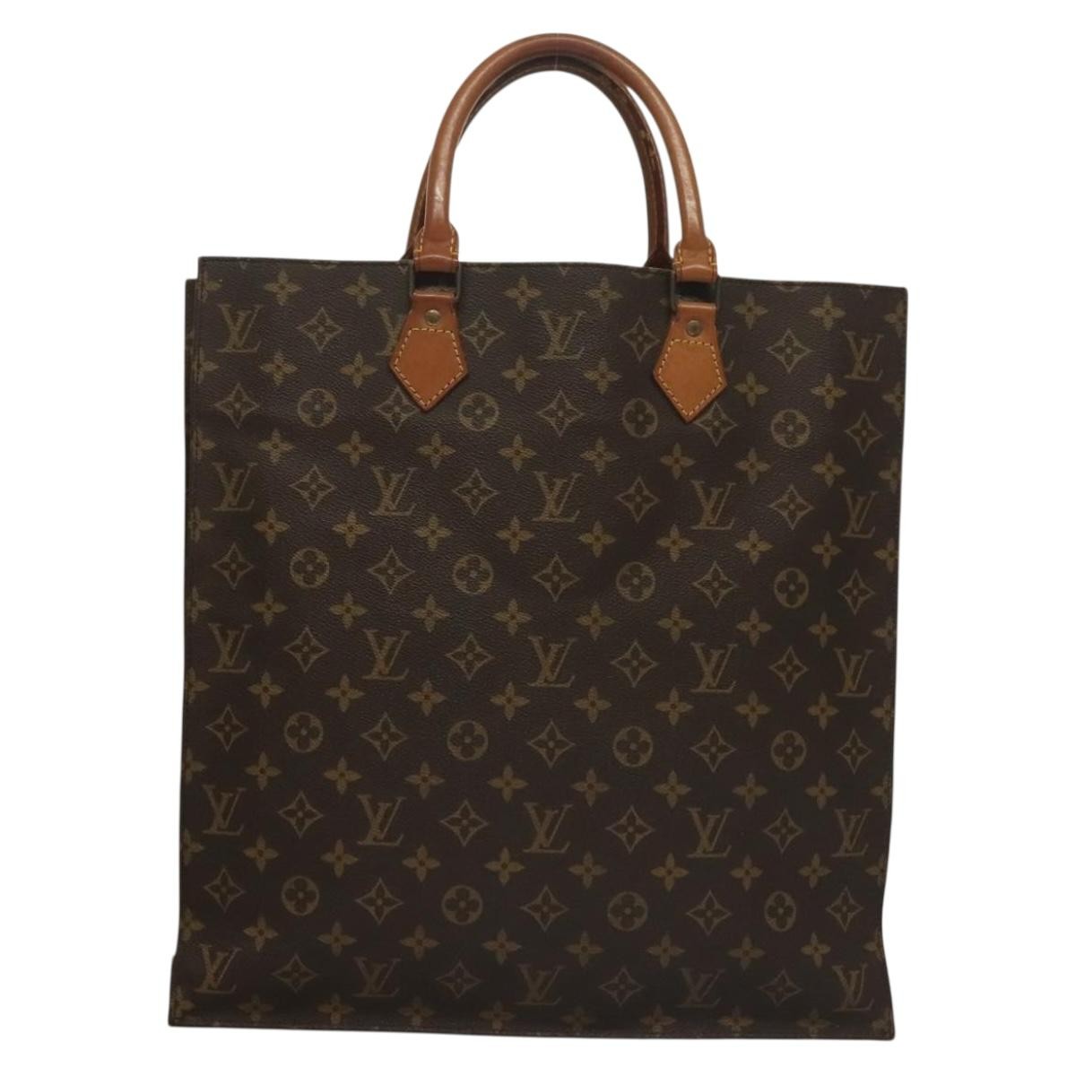 Louis Vuitton Sac Plat Bag Monogram Canvas, BROWN, CANVAS, Handbag