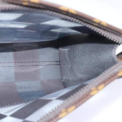 Louis Vuitton Chess Stand Pouch Canvas, BROWN, CANVAS, Clutche & pouche