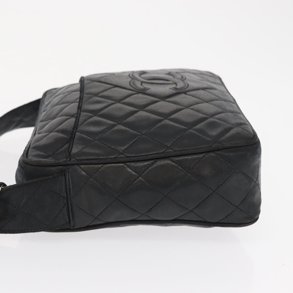 Chanel Vintage Front Pocket Camera Bag Leather, Black, Leather, Shoulder Bag