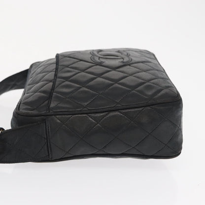 Chanel Vintage Front Pocket Camera Bag Leather, Black, Leather, Shoulder Bag