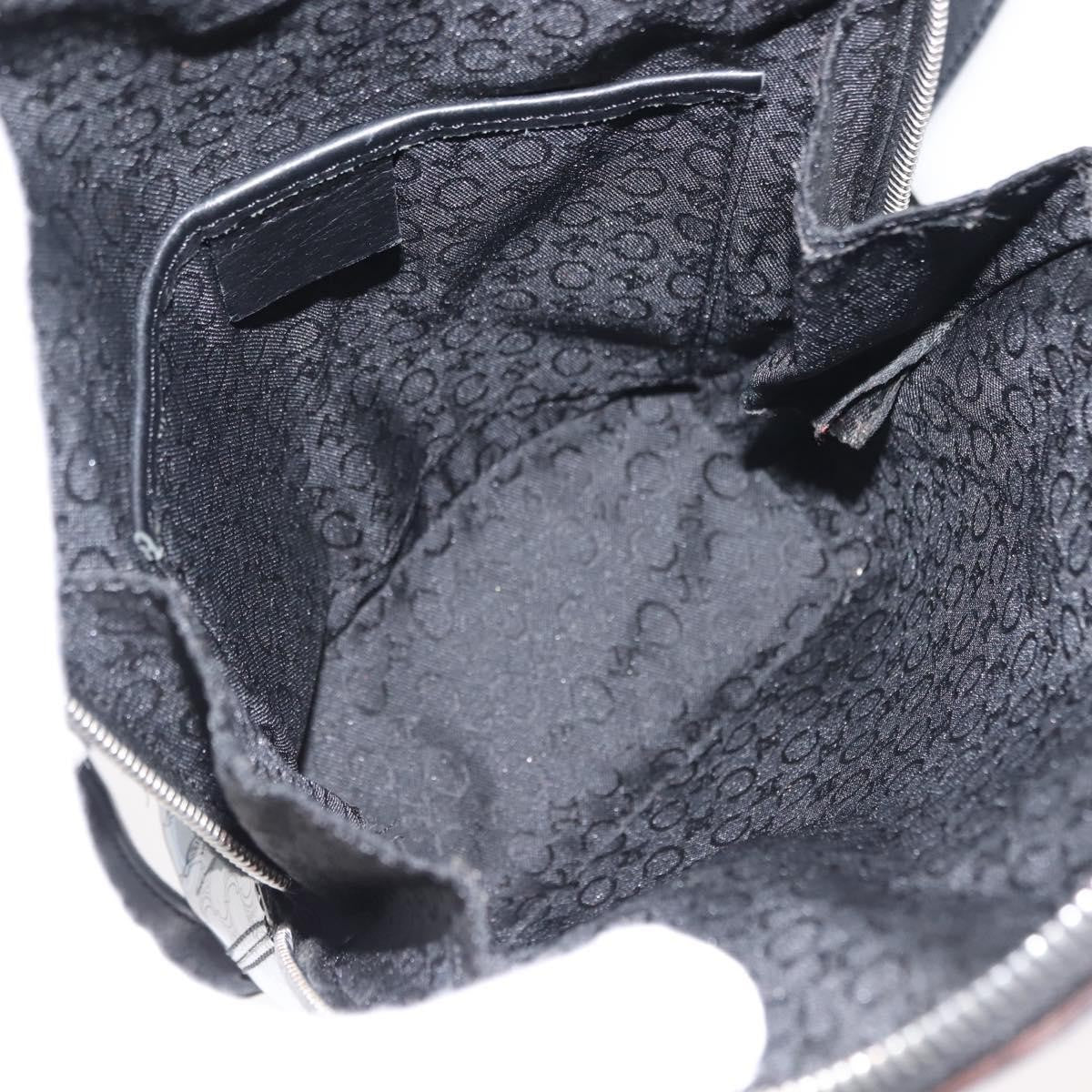Celine Vintage Macadam Backpack Canvas and Leather, SILVER, PVC, Backpack