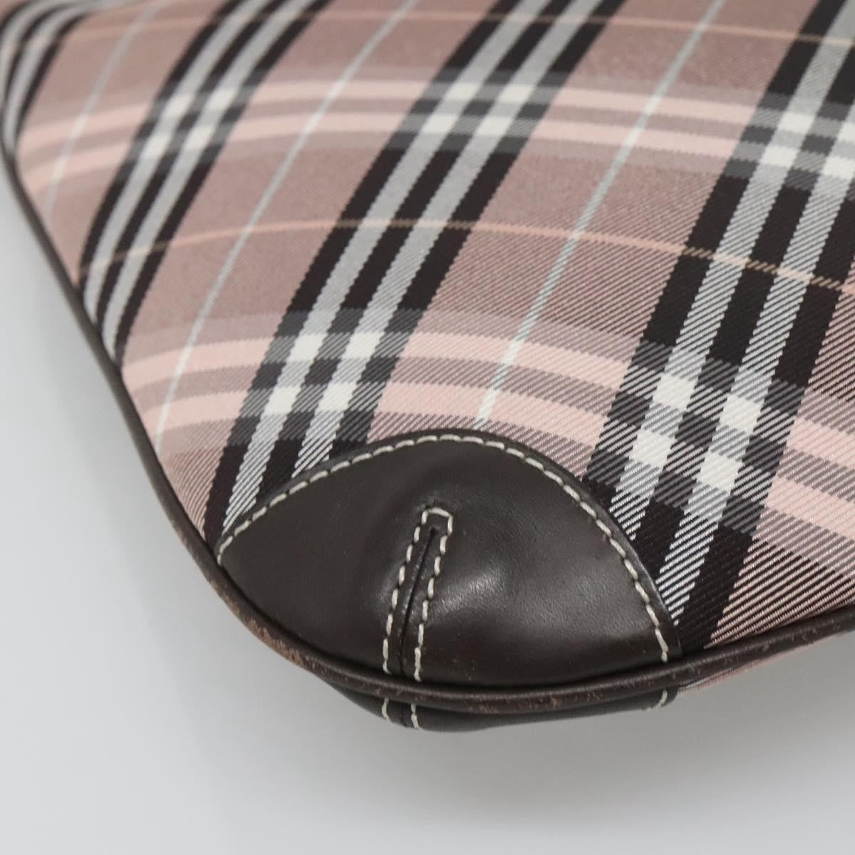 Burberry Nova Check Blue Label Canvas, PINK, CANVAS, Shoulder bag