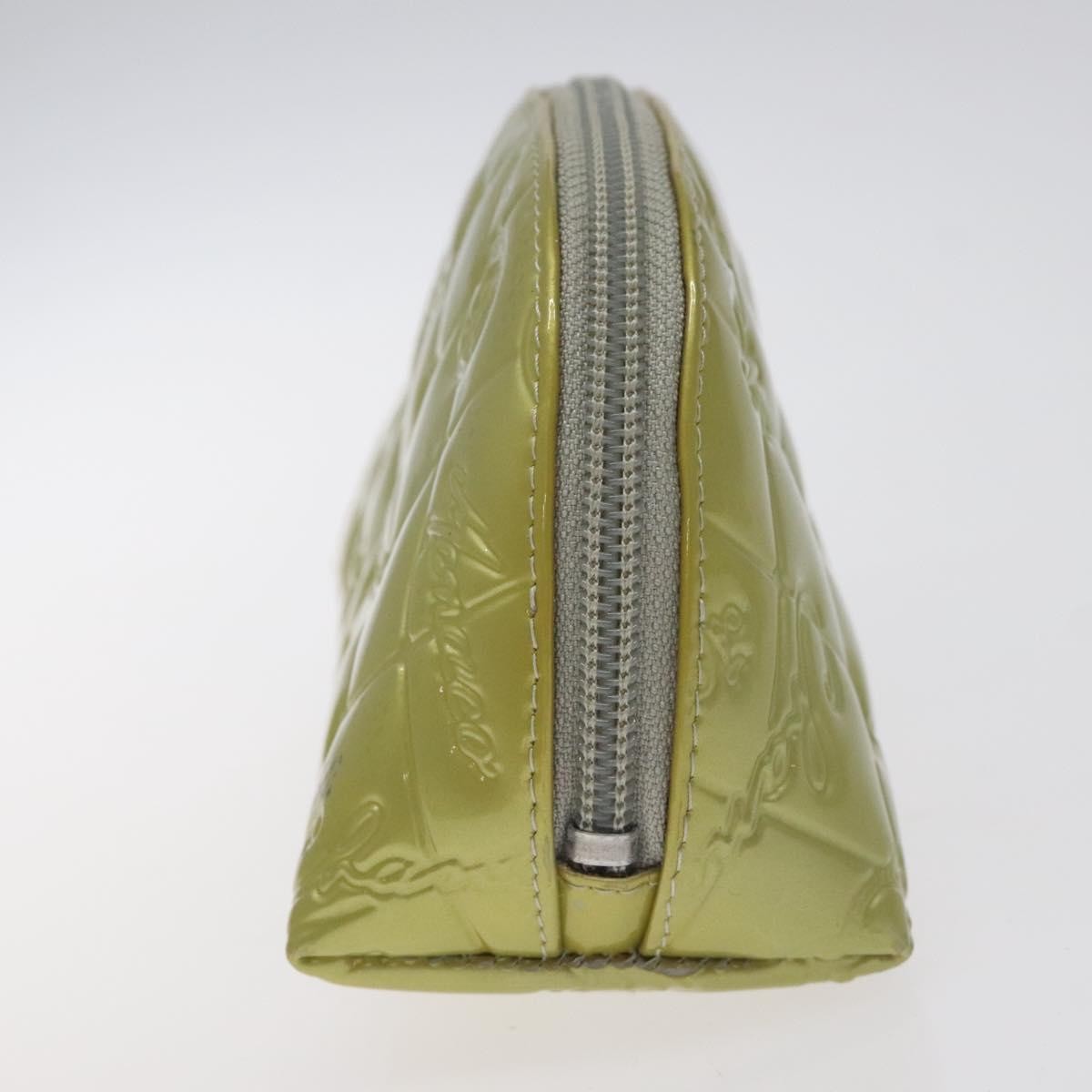 Chanel Vintage Toiletry Pouch Patent leather, Silver, Other, Clutch