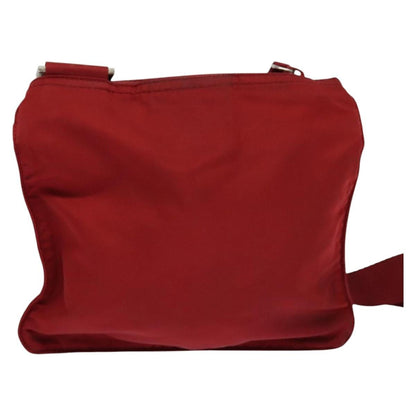 Prada Front Pocket Messenger Bag Tessuto, Red, Nylon, Shoulder Bag