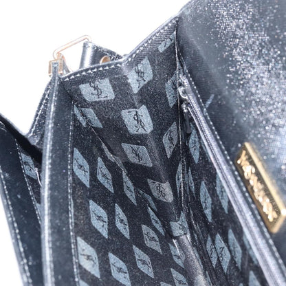 Saint Laurent Vintage Handbag Leather, BLACK, LEATHER, Handbag