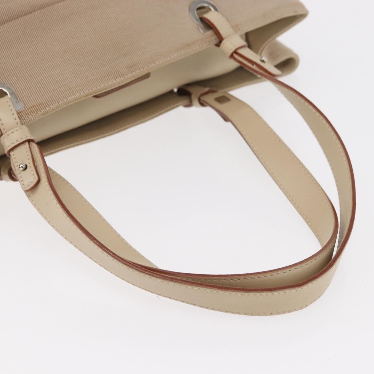 Salvatore Ferragamo Gancini handbag Nylon, BEIGE, NYLON, Handbag