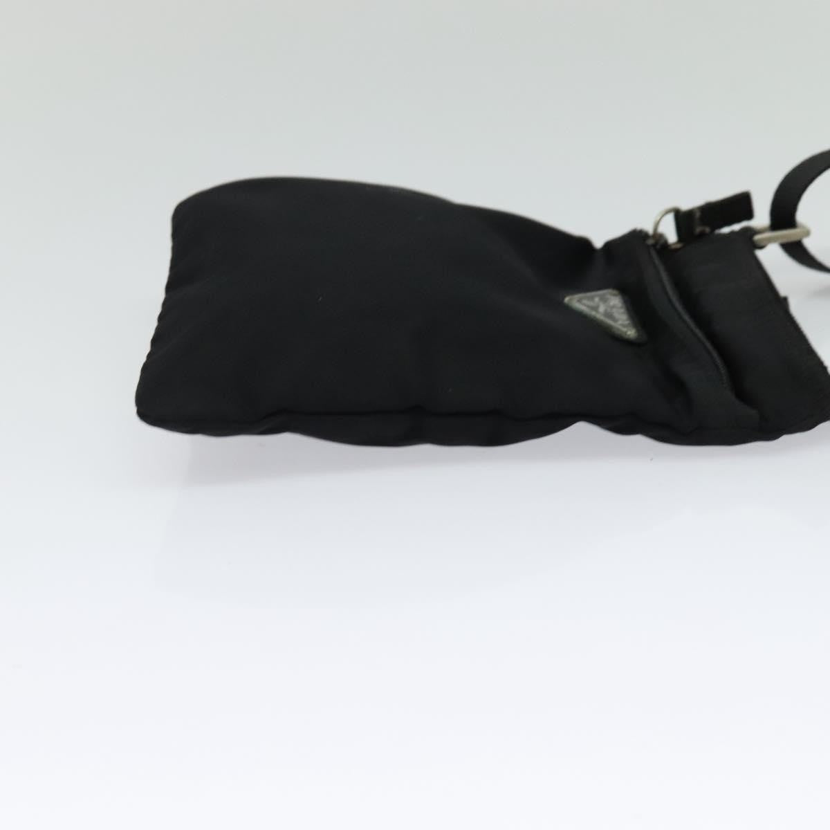 Prada Flat Messenger Bag Tessuto, BLACK, NYLON, Shoulder bag