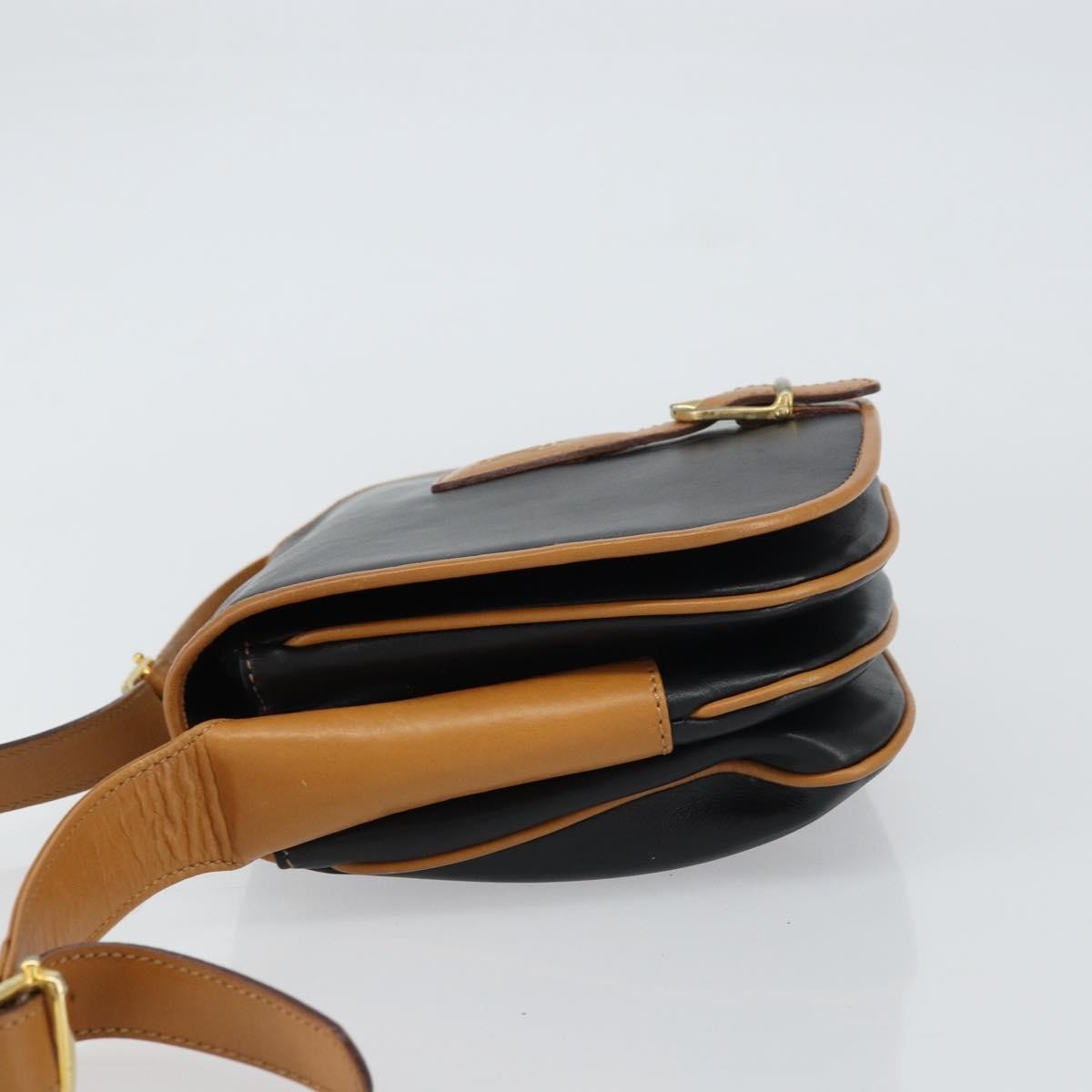 Celine Vintage Shoulder Bag Leather, BLACK, LEATHER, Shoulder bag