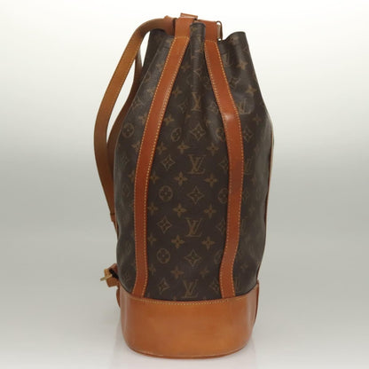 Louis Vuitton Randonnee Backpack Monogram Canvas, BROWN, CANVAS, Shoulder bag