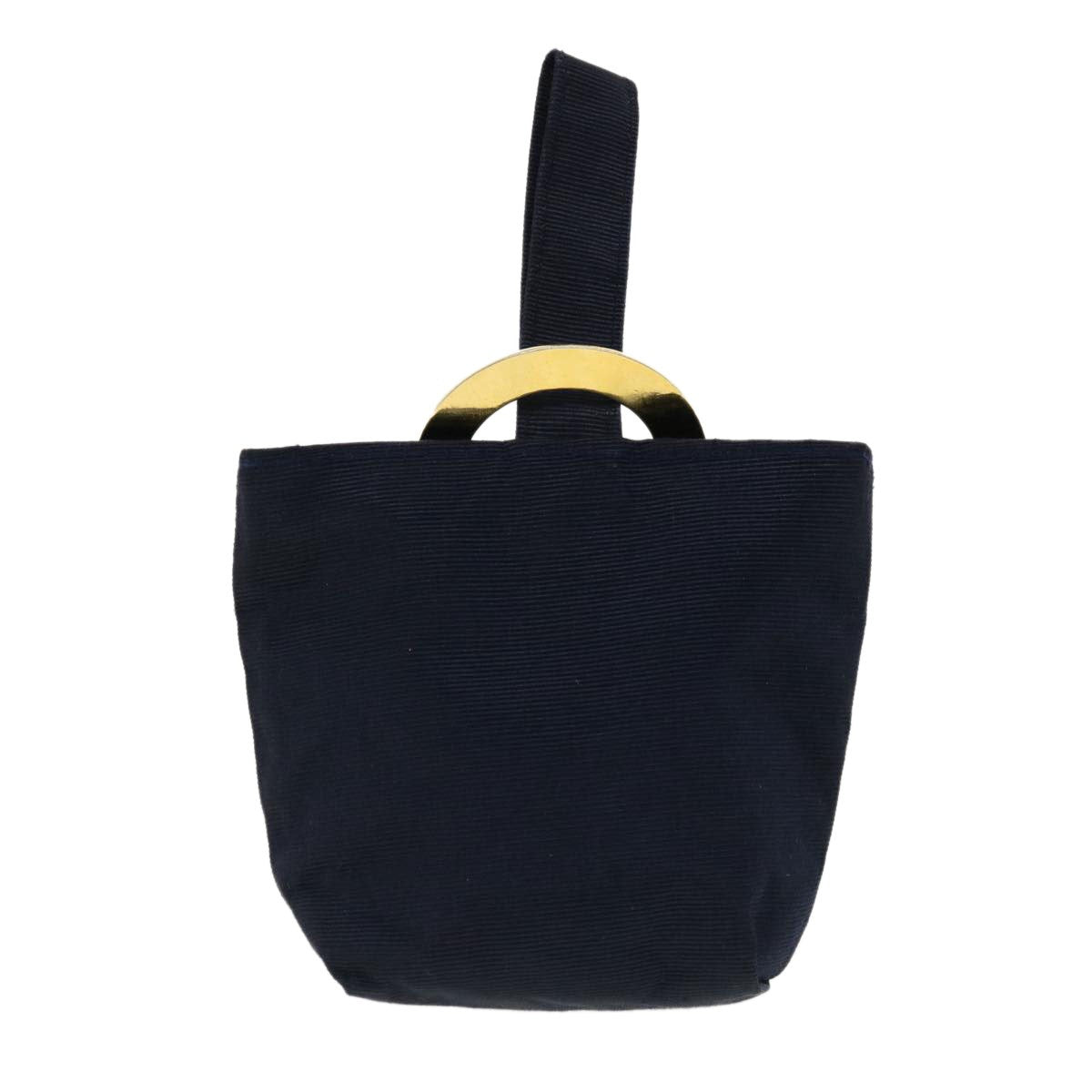 Celine Circle Logo Pouch Nylon, NAVY, CANVAS, Clutche & pouche