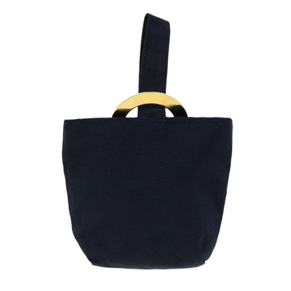 Celine Circle Logo Pouch Nylon, NAVY, CANVAS, Clutche & pouche