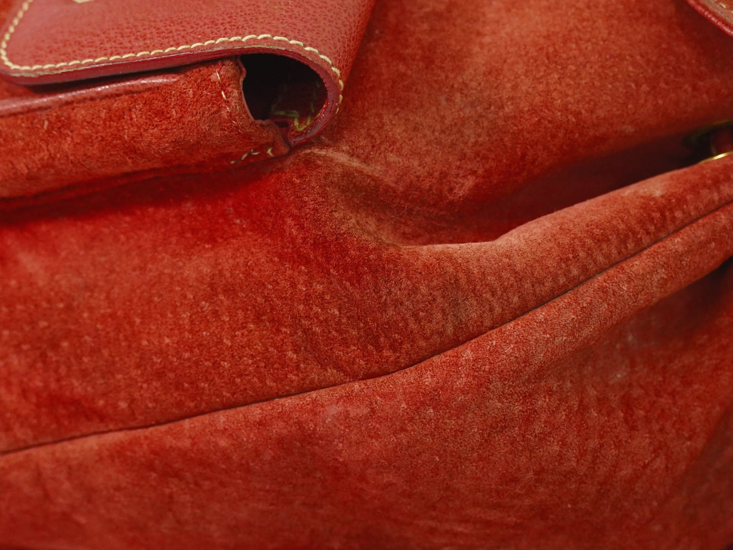 Gucci Vintage Bamboo Backpack Suede, PINK, SUEDE, Backpack