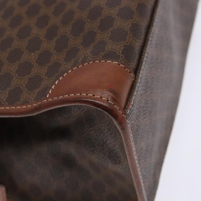 Celine Macadam Handbag Macadam with leather, BROWN, CANVAS, Handbag