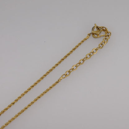 Christian Dior CD Pendant Necklace Metal and Crystals, GOLD, METAL, Necklace