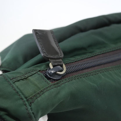 Prada Double Buckle Flap Messenger Bag Tessuto, GREEN, NYLON, Shoulder bag