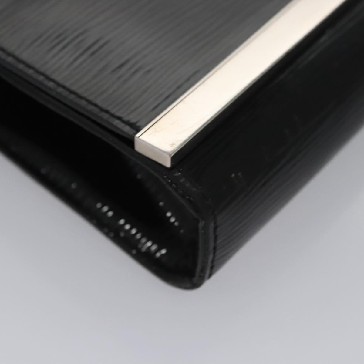 Louis Vuitton Sevigne Clutch Electric Epi Leather, BLACK, LEATHER, Shoulder bag