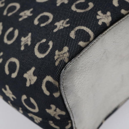 Celine C Sulky Shoulder bag Canvas and Leather, NAVY, CANVAS, Shoulder bag