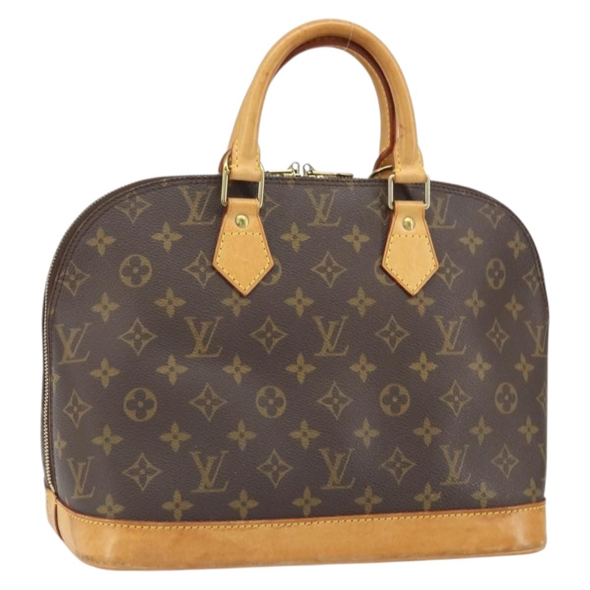 Louis Vuitton Alma Handbag Monogram Canvas, BROWN, CANVAS, Handbag
