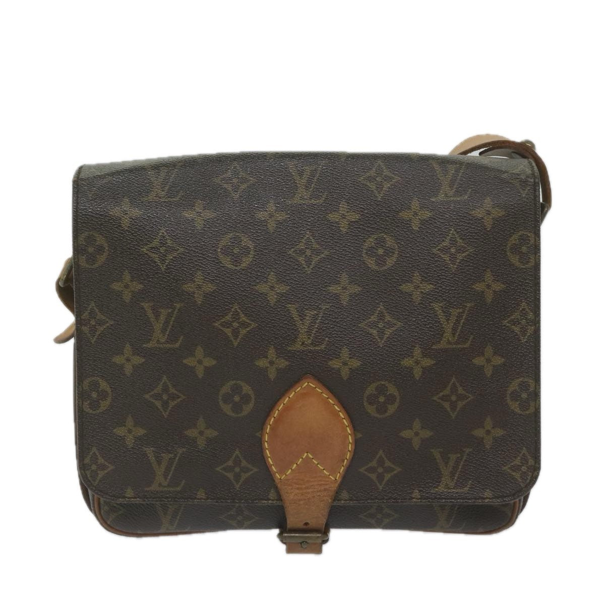 Louis Vuitton Cartouchiere Handbag Monogram Canvas, BROWN, CANVAS, Handbag