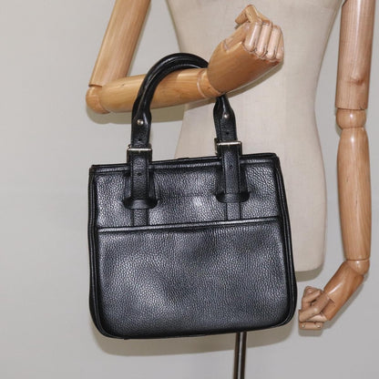 Burberry Vintage Handbag Leather, BLACK, LEATHER, Handbag