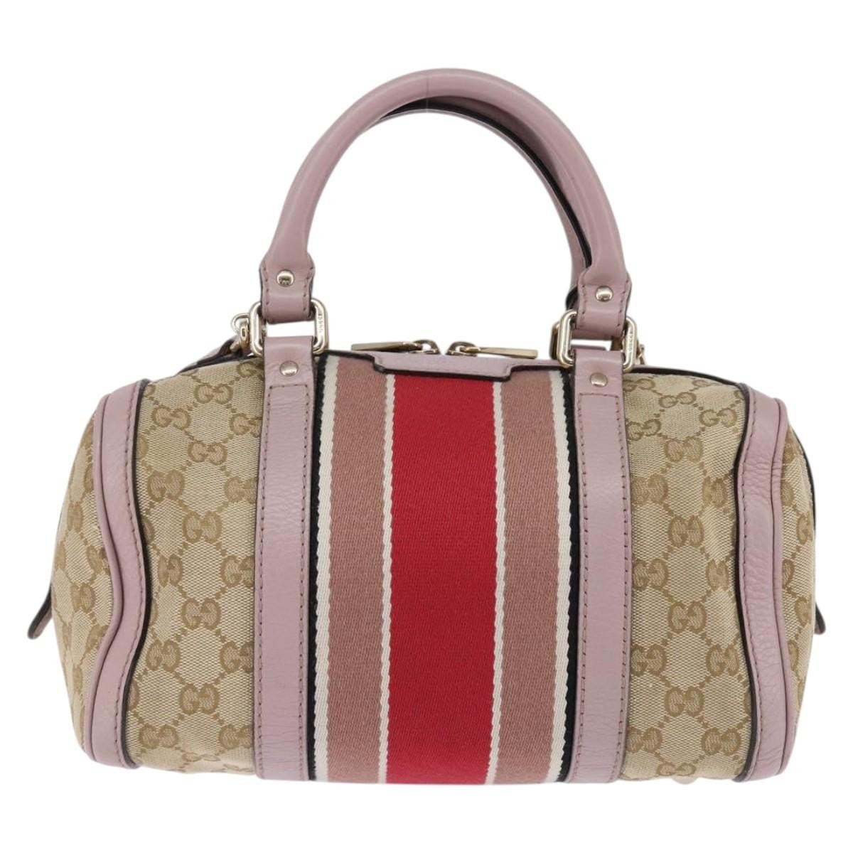 Gucci Vintage Web Boston Bag GG Canvas, BEIGE, CANVAS, Travel bag