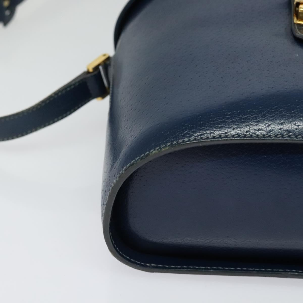 Gucci Vintage Shoulder Bag Leather, BLUE, LEATHER, Shoulder bag