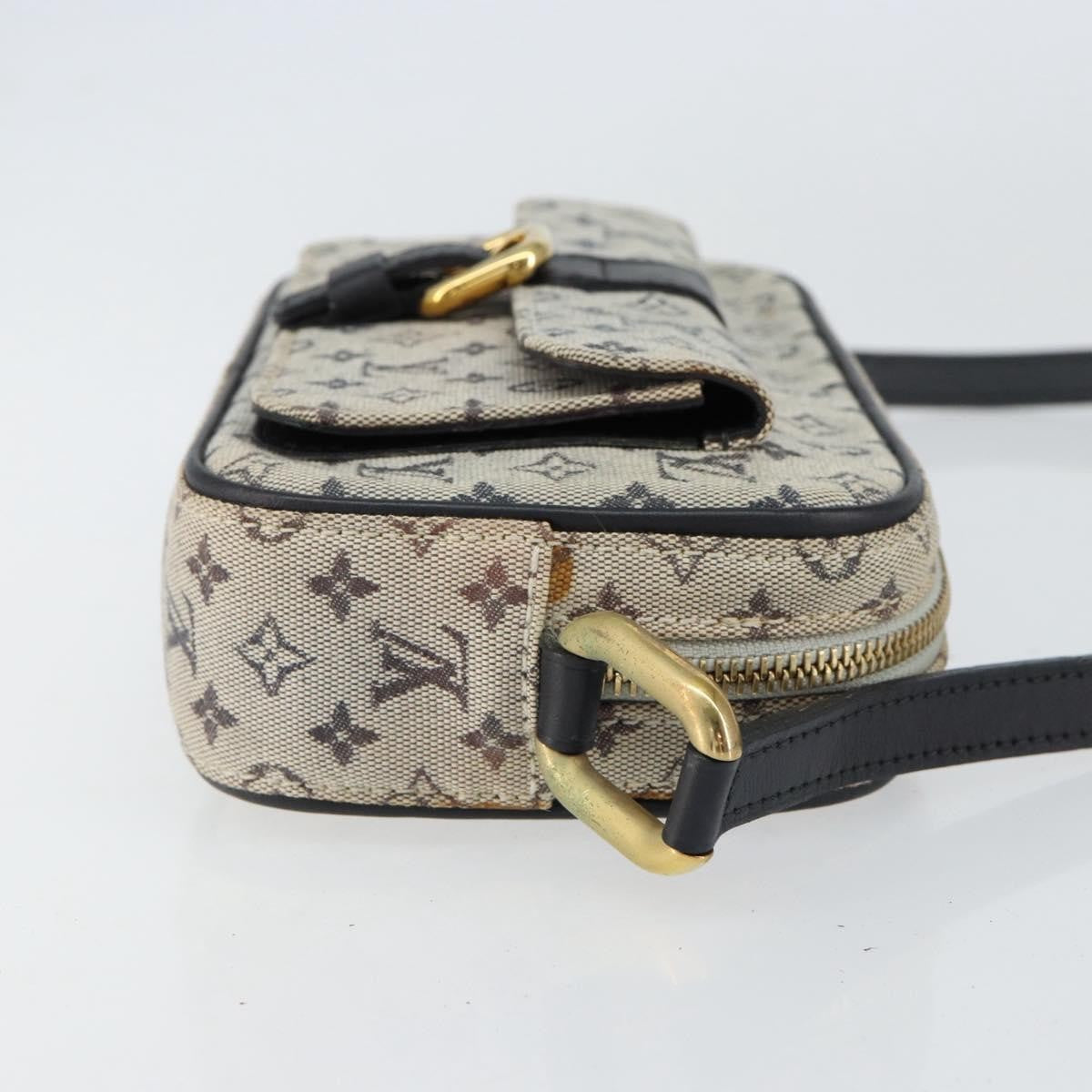 Louis Vuitton Juliette Crossbody Bag Mini Lin, BLUE, CANVAS, Shoulder bag