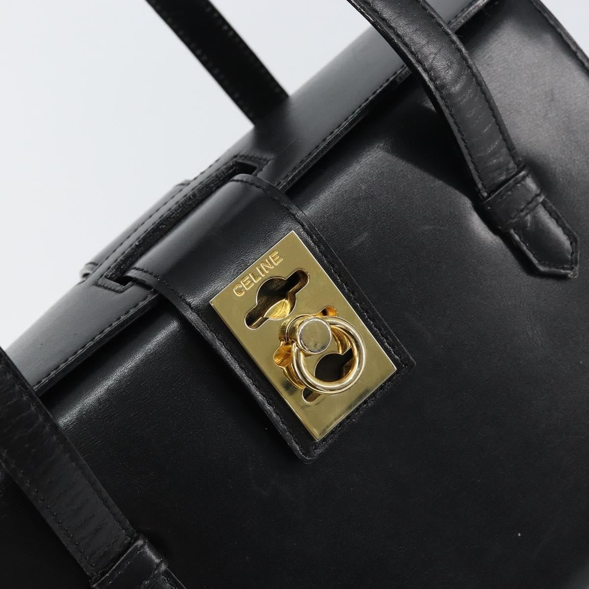 Celine Handbag Leather, BLACK, LEATHER, Handbag