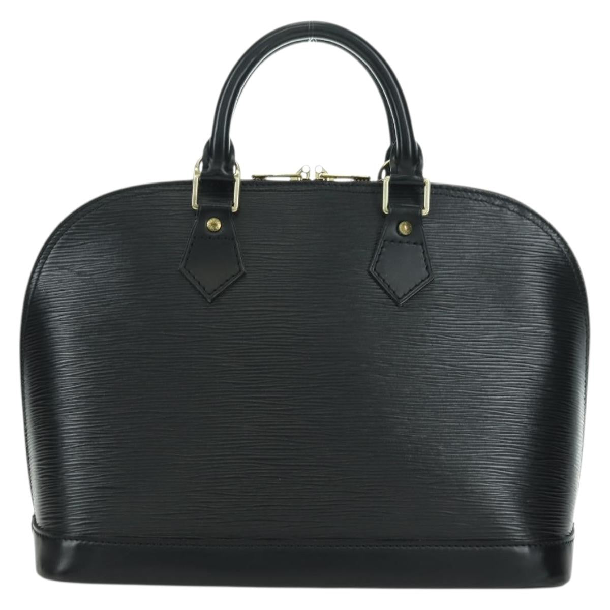 Louis Vuitton Alma Handbag Epi Leather, Black, Leather, Handbag
