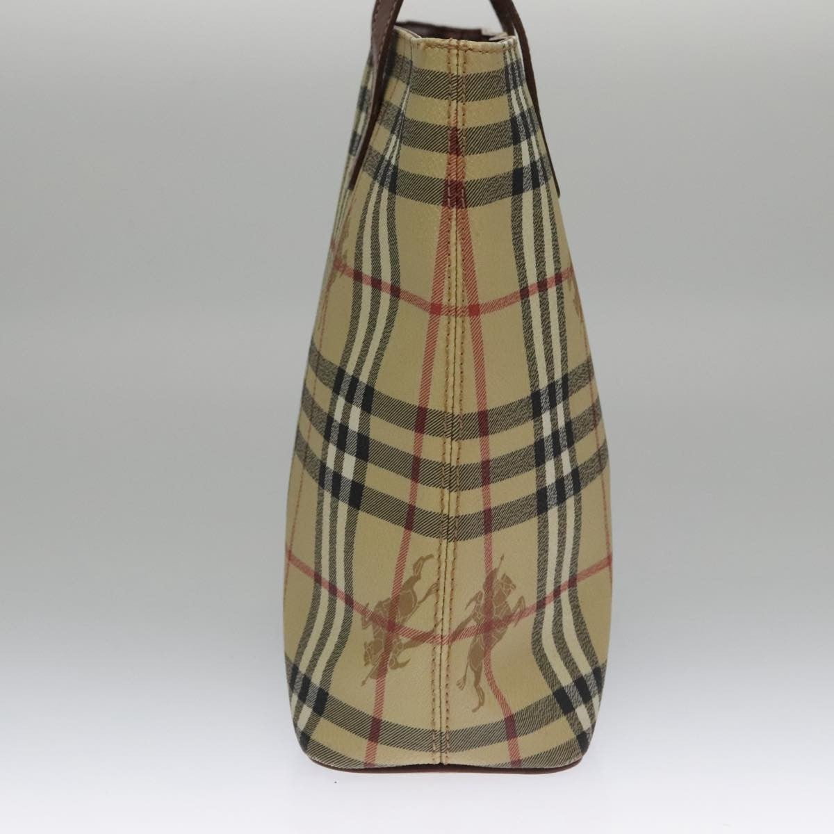 Burberry Top Handle Tote Haymarket Coated Canvas, BEIGE, CANVAS, Tote bag