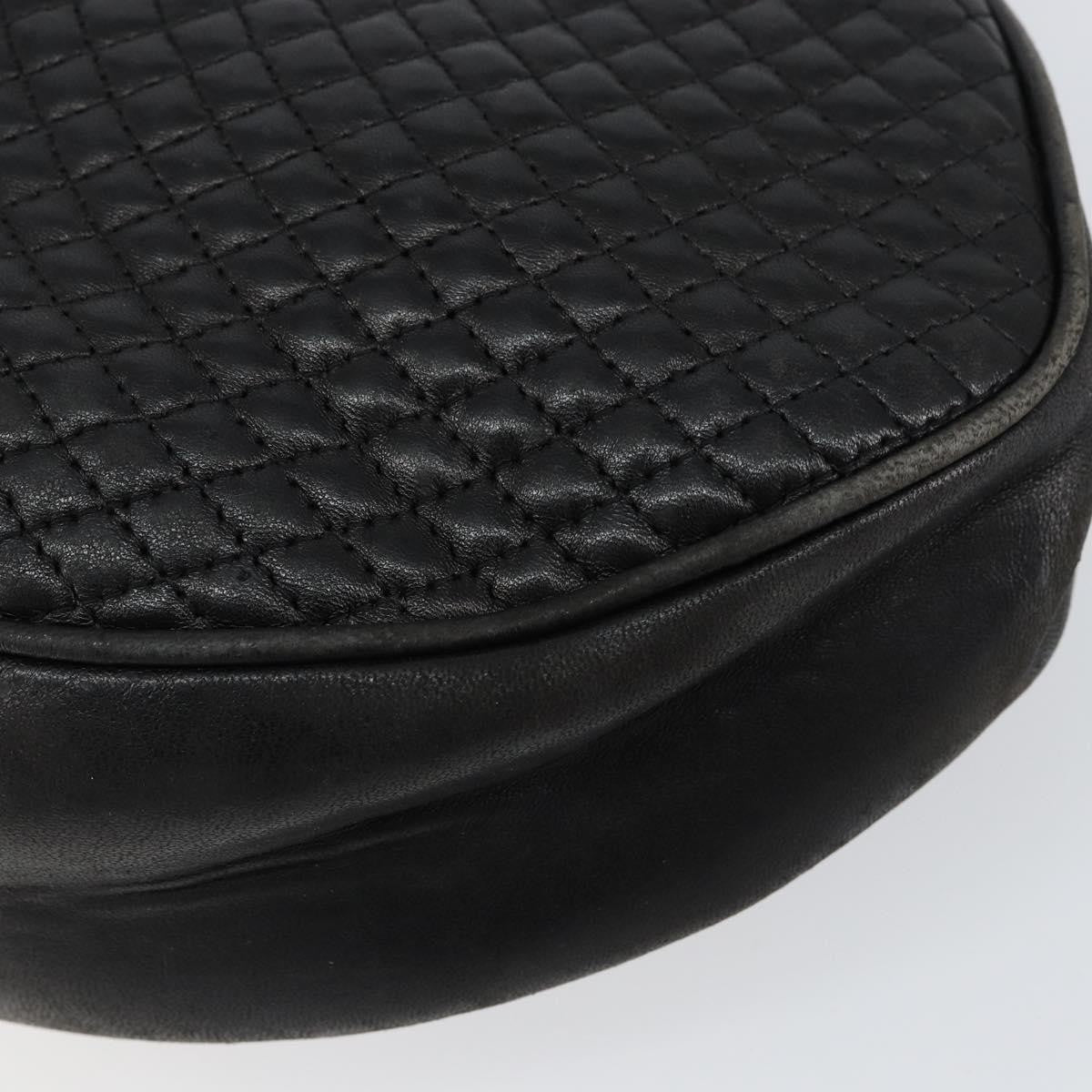 Bally Vintage Handbag Quilted Leather, BLACK, LEATHER, Handbag