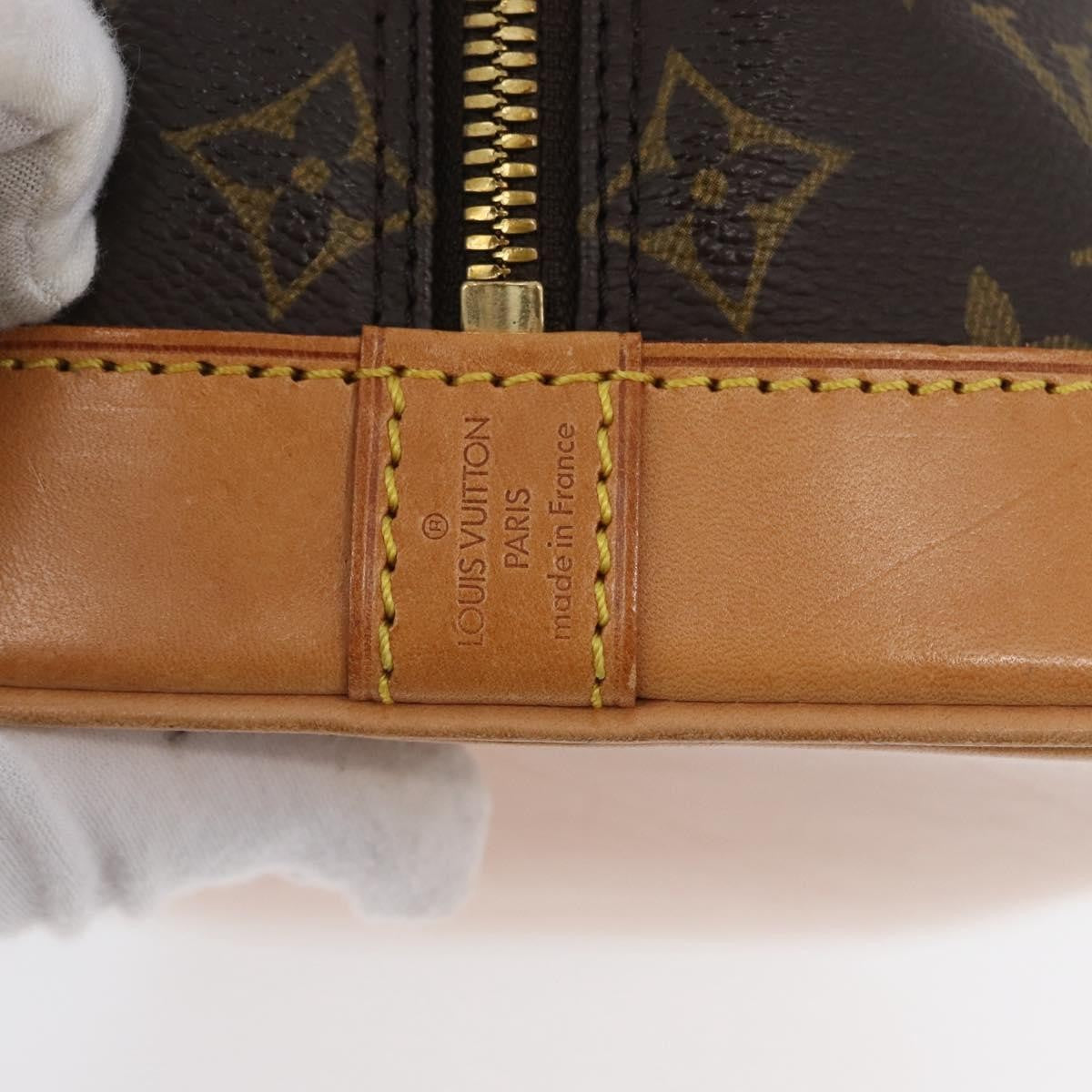 Louis Vuitton Alma Handbag Monogram Canvas, BROWN, CANVAS, Handbag